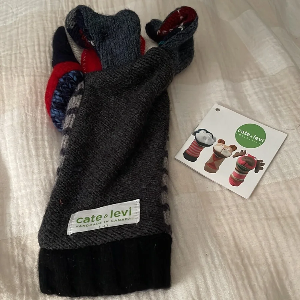 Cate & Levi Handmade Knit Puppet puppy dog - Picture 4 of 4